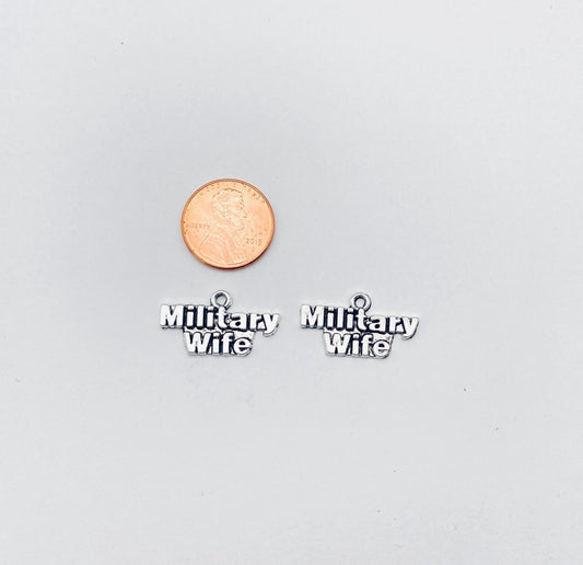 Base Metal Small Military Wife Charm