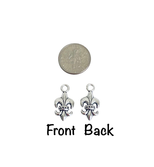 Base Metal Large Fleur de Lis Charm