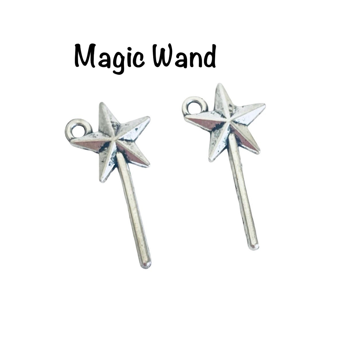 Base Metal Star Charms (Star • Magic Wand)