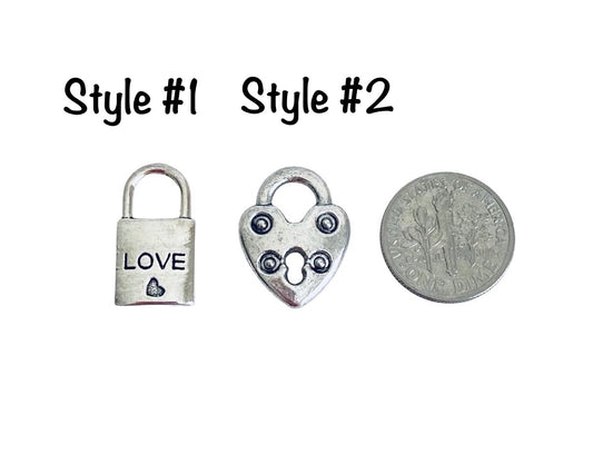 Base Metal Lock Charms