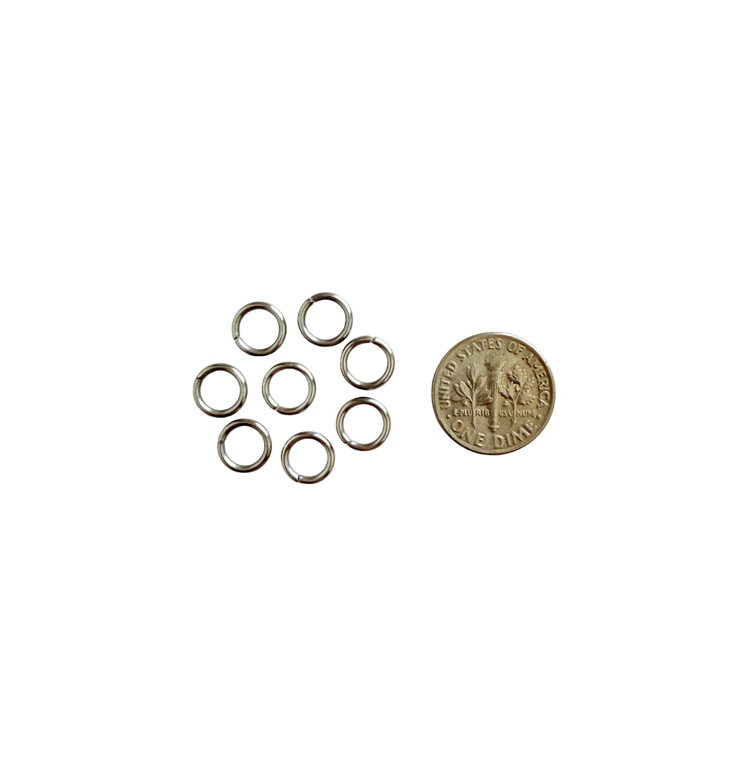 8mm Thick Stainless Steel Jump Rings • Heavy Duty Open Connector Rings for Jewelry Making & DIY Crafts