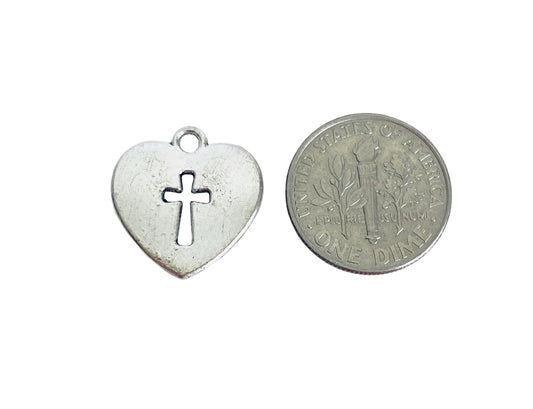 Base Metal Cross Charm