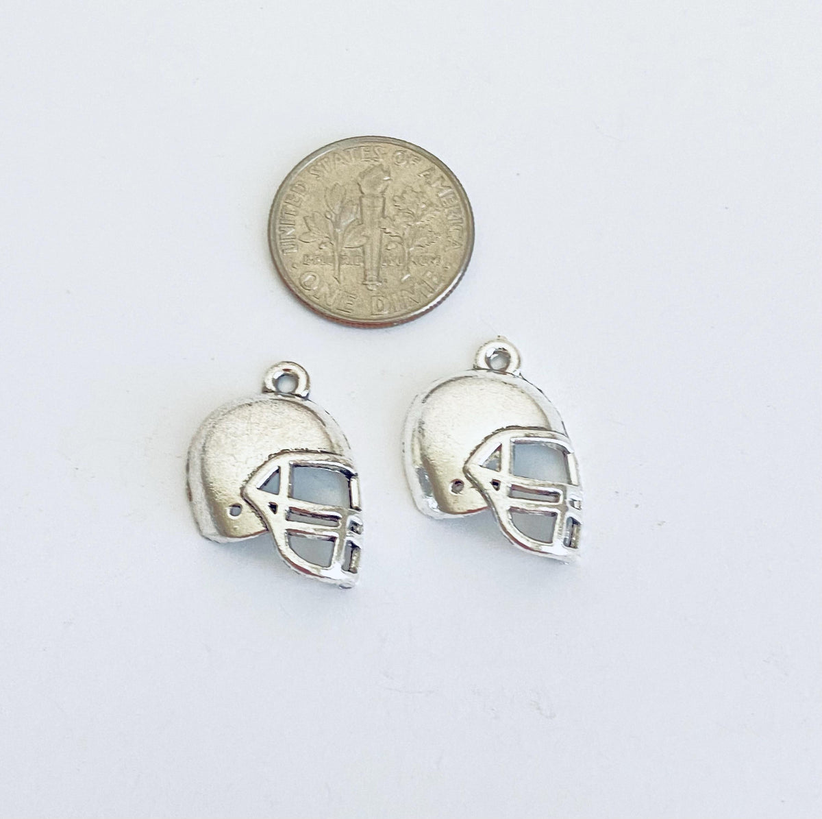 Base Metal Football Helmet Charms