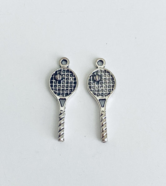 Base Metal Tennis Racket Charm