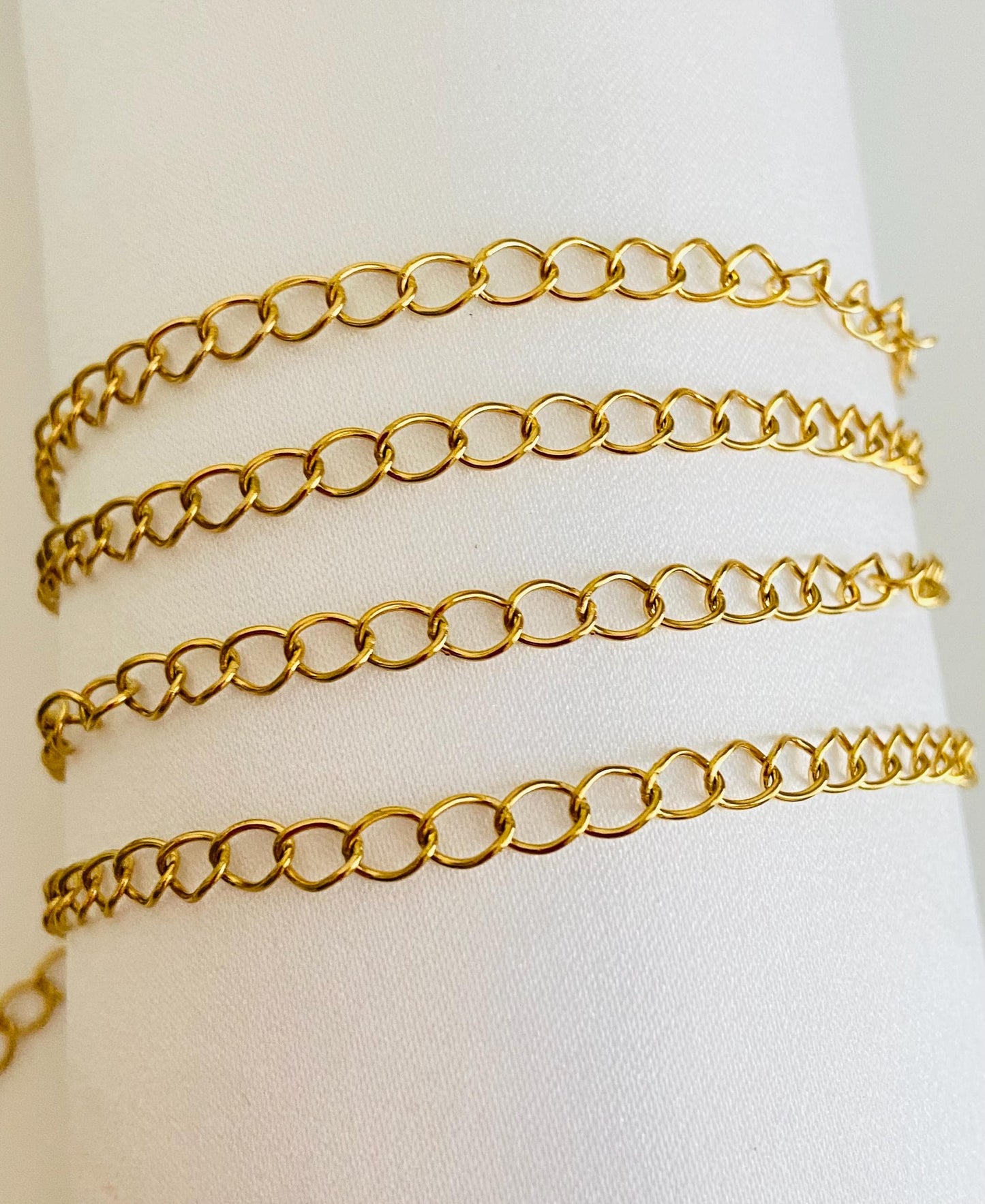 18K Gold Over Stainless Steel Extension Chain (4x5mm)