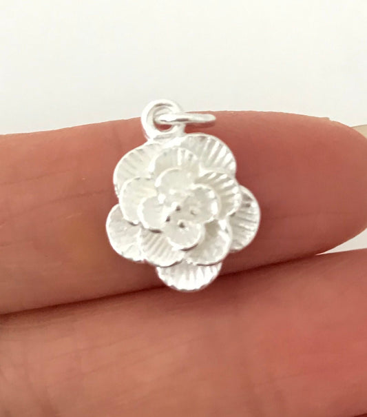 Sterling Silver Flower Charm • Sold Individually