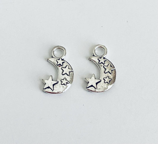 Moon with Stars Charm