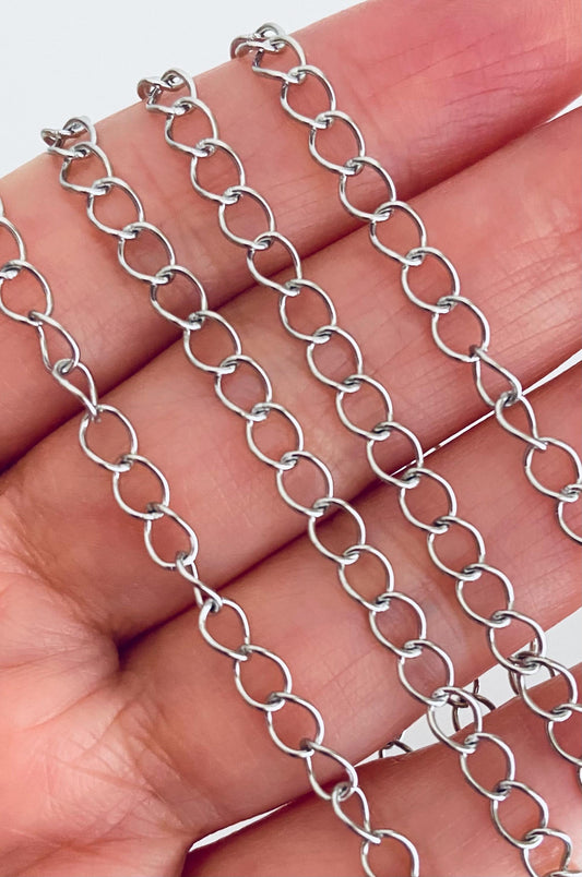 Necklace Extender Chain • Stainless Steel, Gold over Stainless Steel • Jewelry Extender Chain for Necklaces & Bracelets