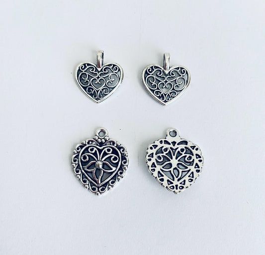 Filigree Heart Charm