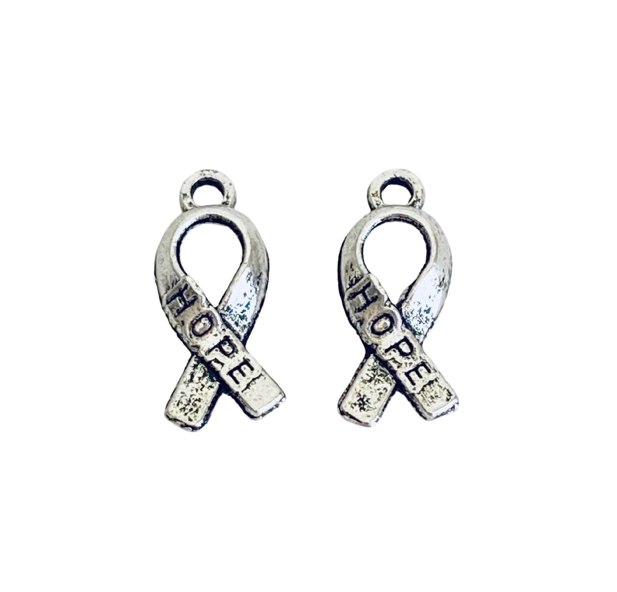 Base Metal Tiny Hope Ribbon Charm