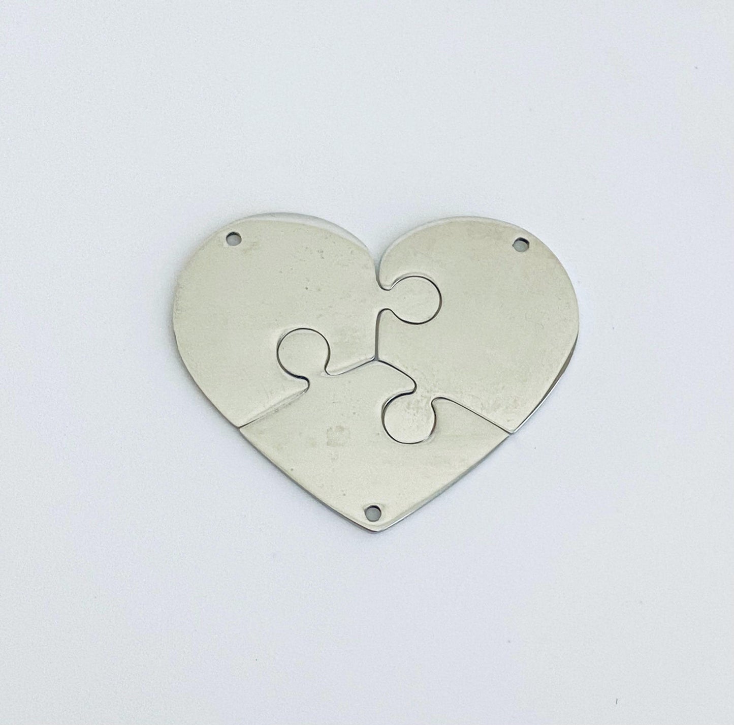 Engravable Stainless Steel Broken Heart Blanks