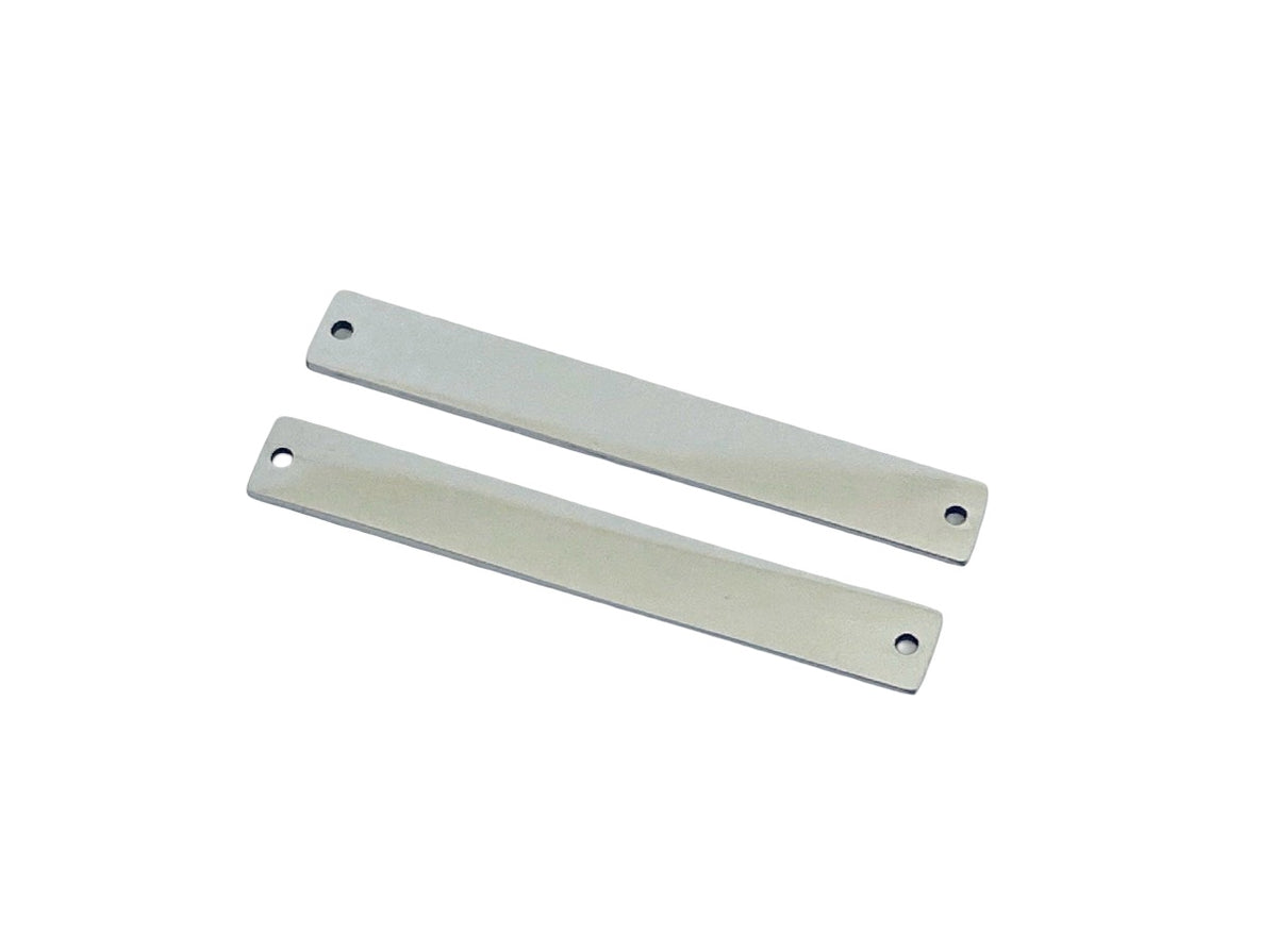 Shiny Stainless Steel Long Bar Blank • 5mm x 38mm