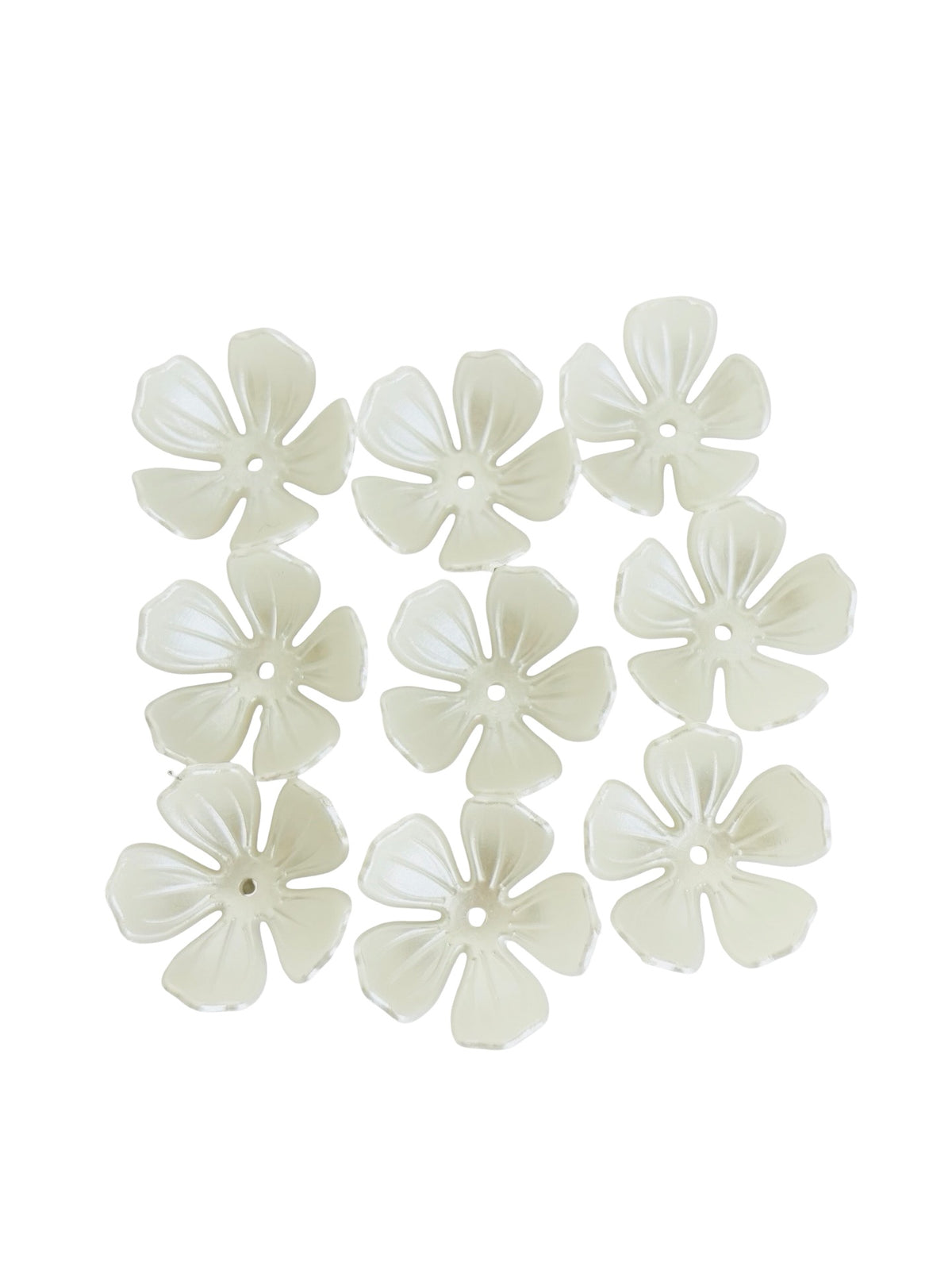 25mm 5-Petal Rounded Flower Beads • Acrylic Flower Beads for Jewelry Making & Crafts