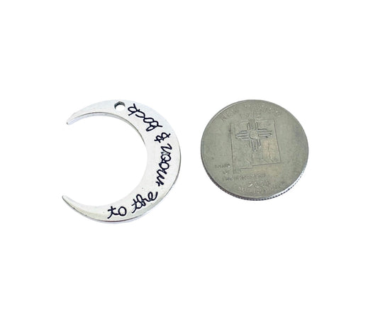 Base Metal Large Crescent Moon Charm
