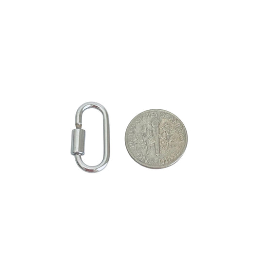Oval Charm Holder Connector Clasp • Stainless Steel • Gold over Stainless Steel • Sold Individually