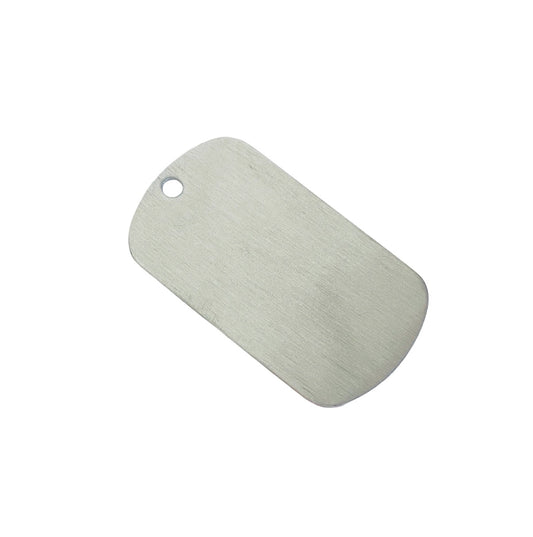 Matte Stainless Steel Large Dog Tag Blank • 28mm x 50mm