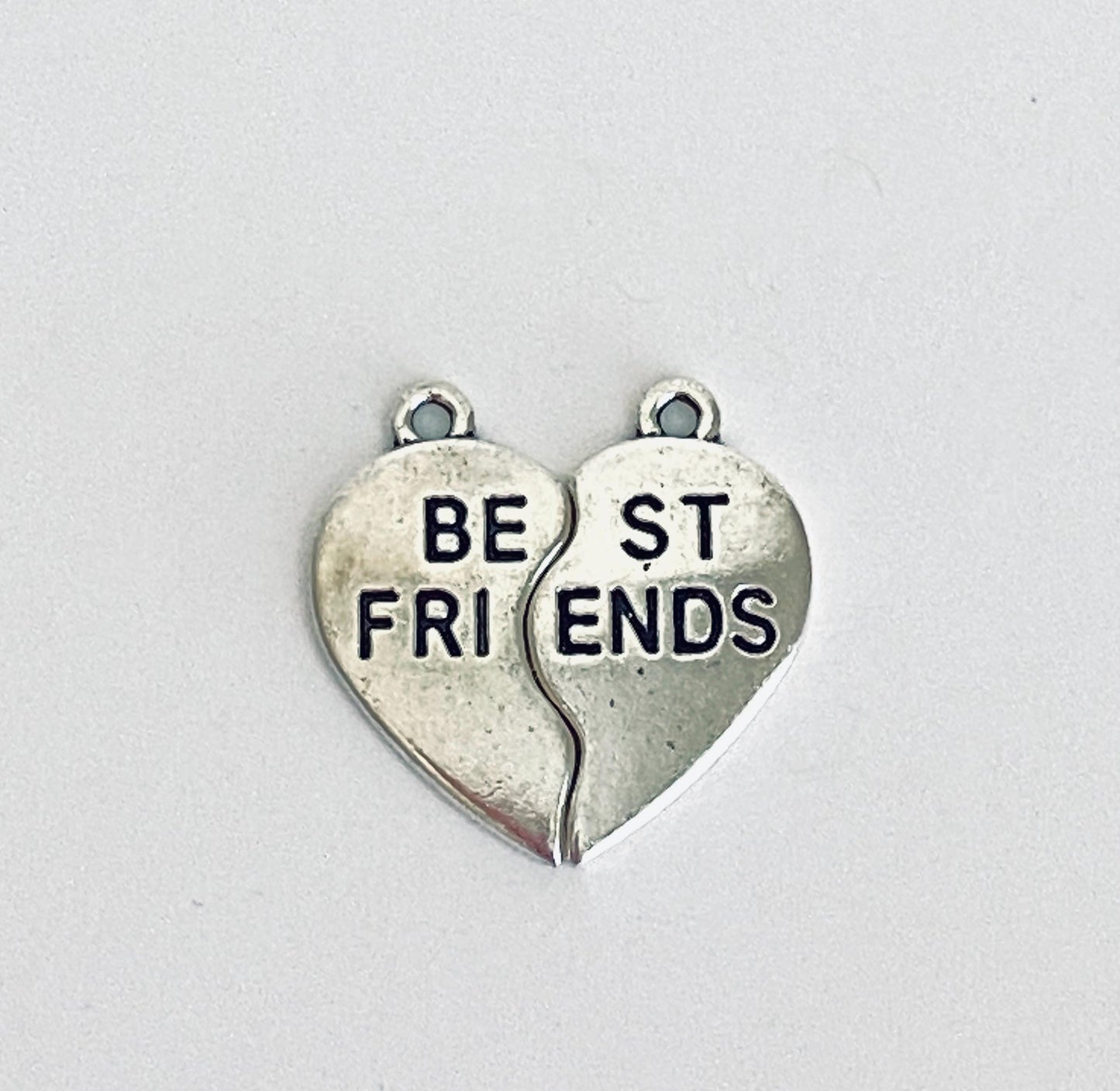 Base Metal 2-Piece Best Friend Broken Heart Charm Set