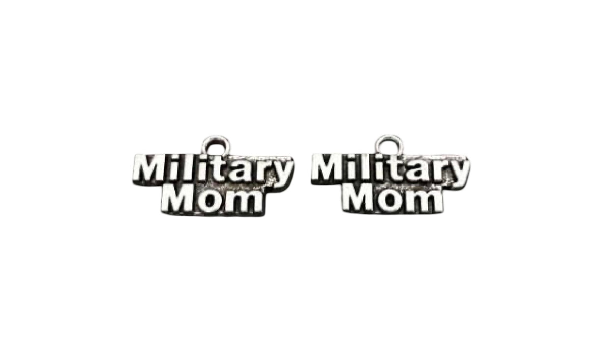 Base Metal Military Mom Charms