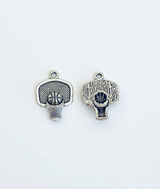 Base Metal Basketball Hoop Charm