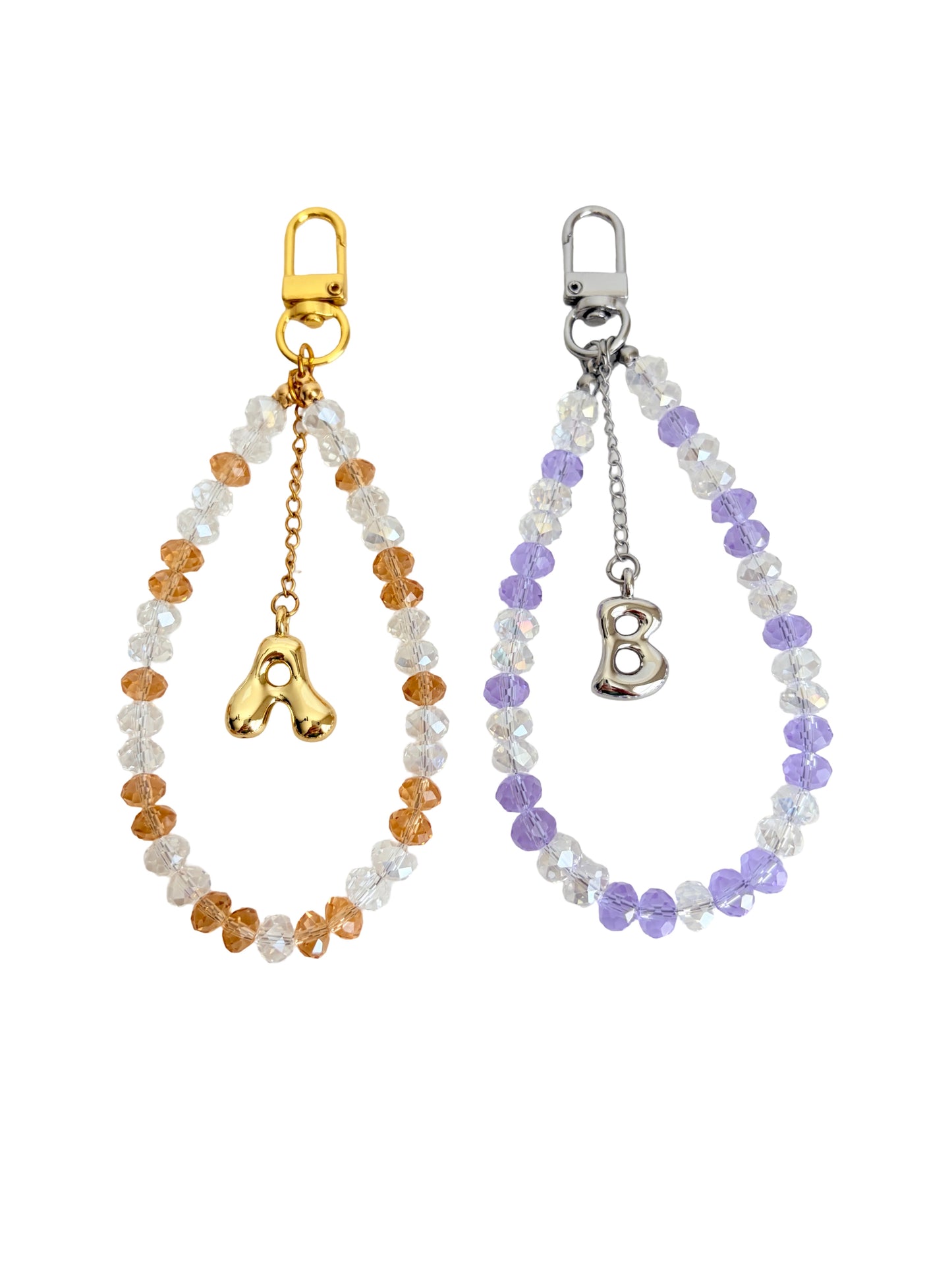 Personalized Glass Crystal Bag Charm