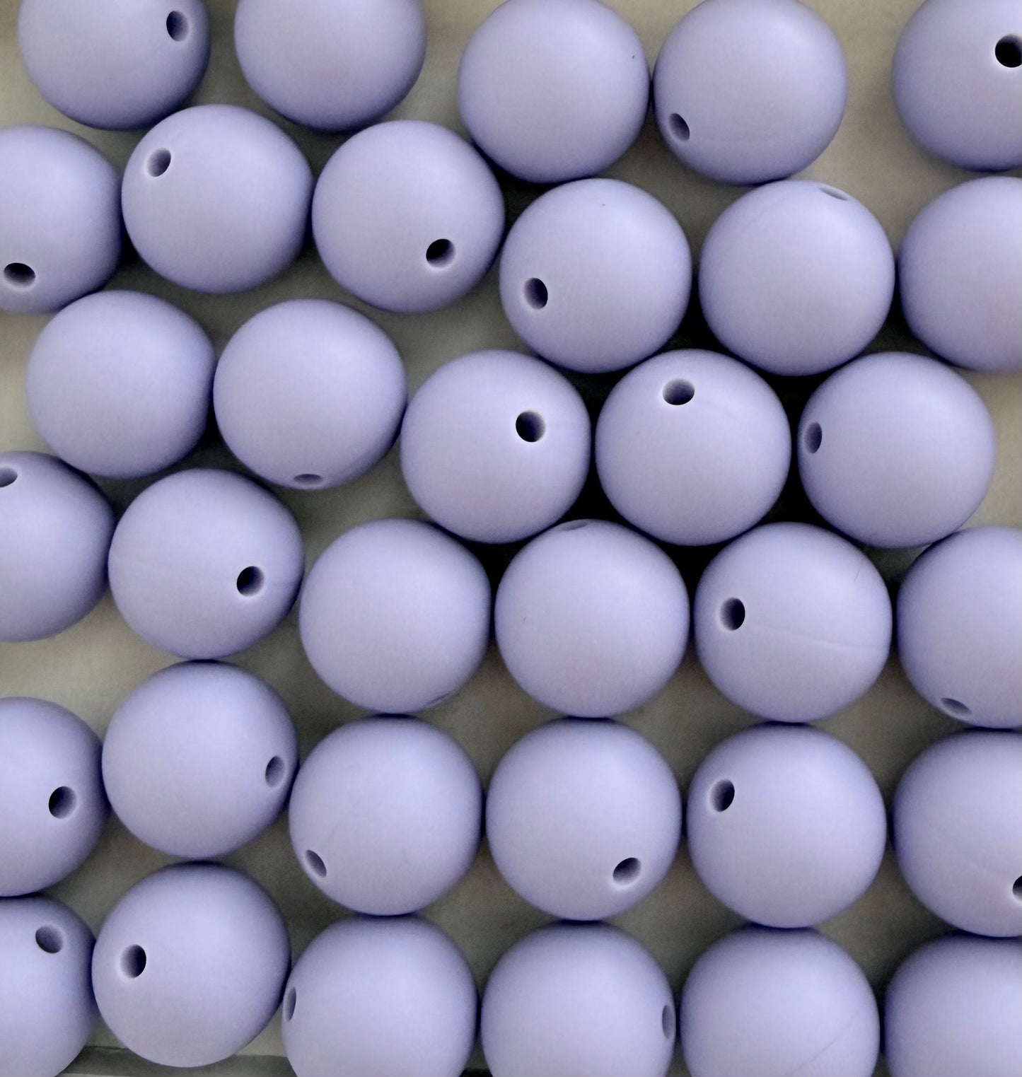 15mm Light Purple Silicone Beads • Round Beads (Sold Per Piece) for Jewelry Making, Keychains & DIY Crafts