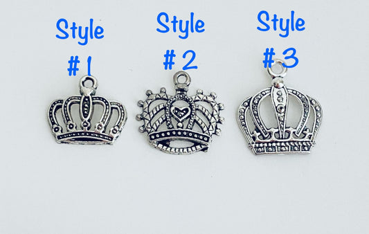 Base Metal Crown Charm