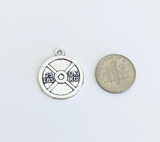 Dumbbell Plate Charm