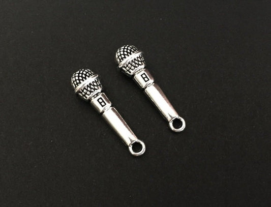 Small Microphone Charm