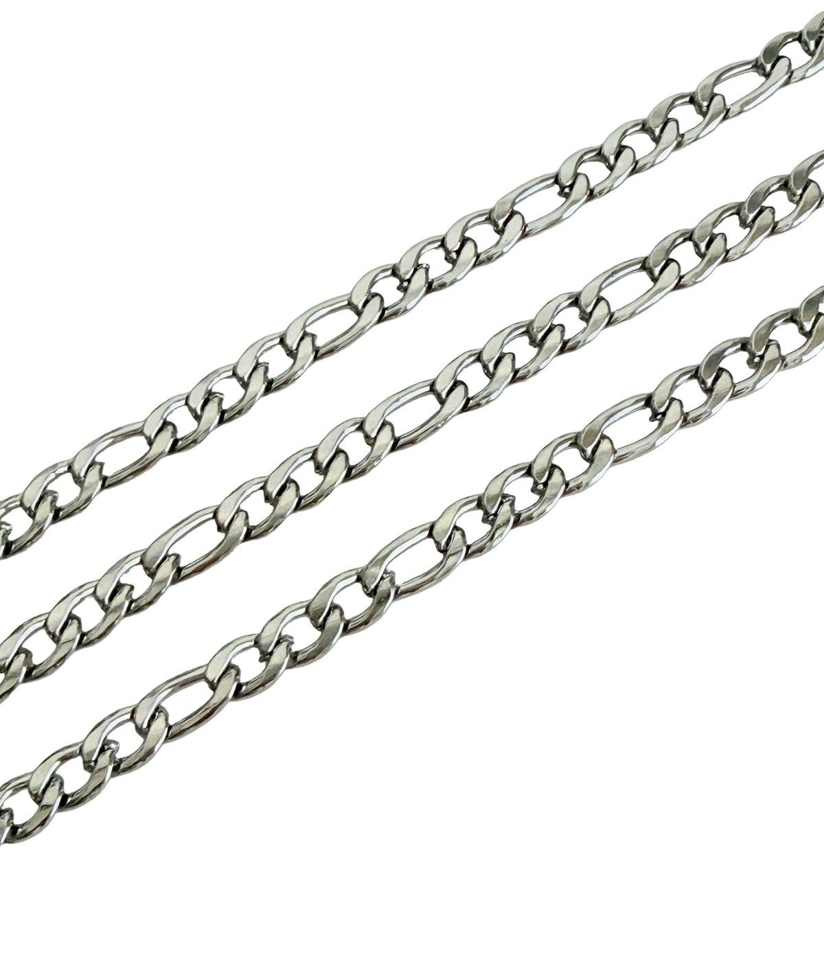 5mm x 7mm Stainless Steel Flat Curb Chain • Sold by the Foot
