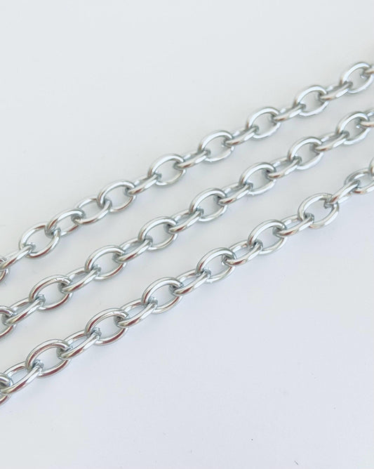 6x8mm Stainless Steel Oval Chain
