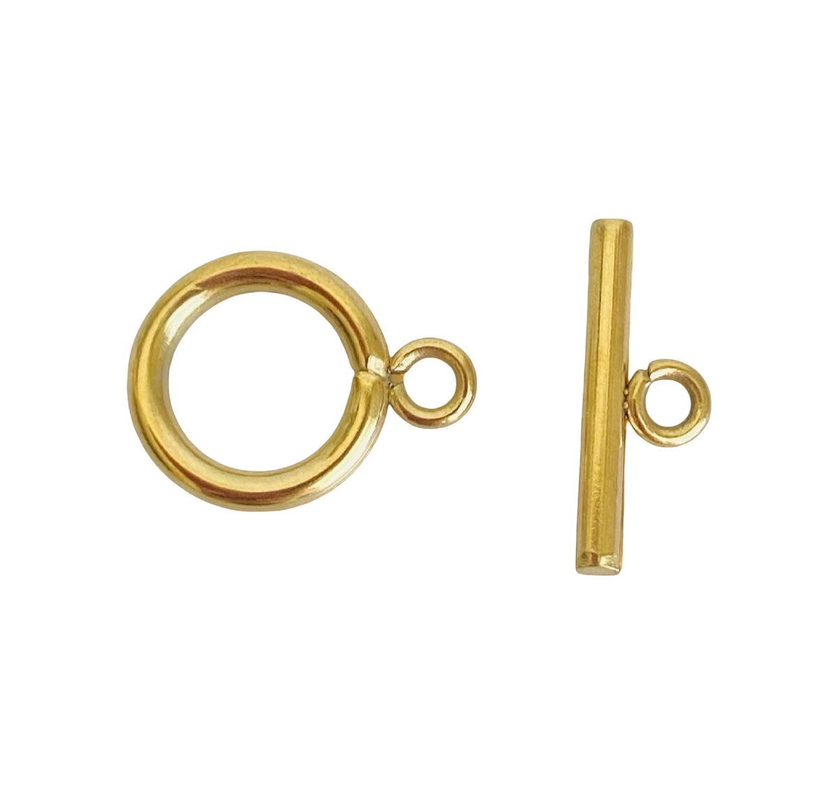 12mm Toggle Clasp • Stainless Steel • Gold over Stainless Steel