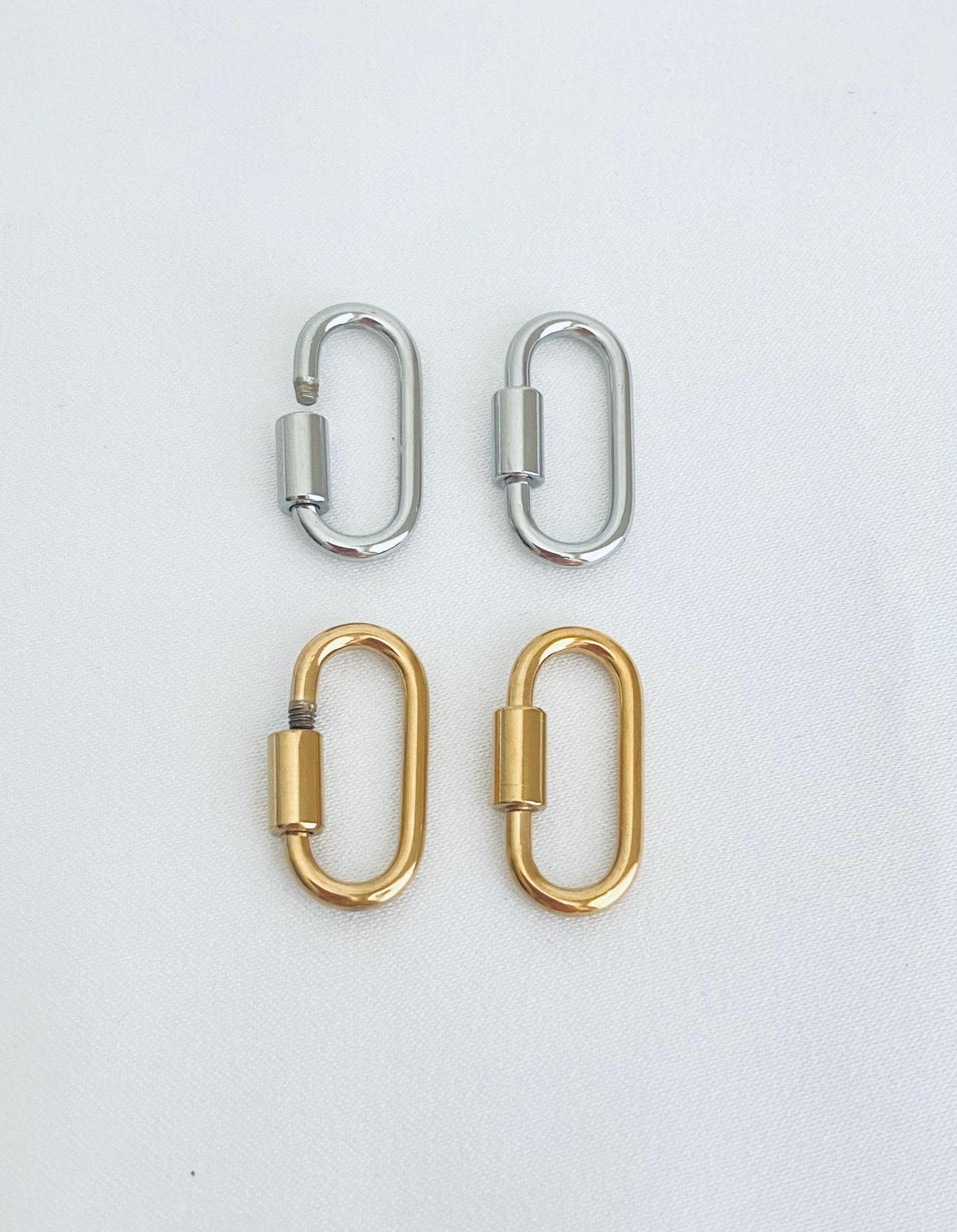 Stainless Steel Oblong Connector Clasp (10mm x 21mm)