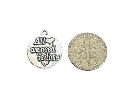 Base Metal “All we need is love” Charm