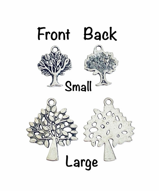 Base Metal Tree Charms (Small & Large Size)