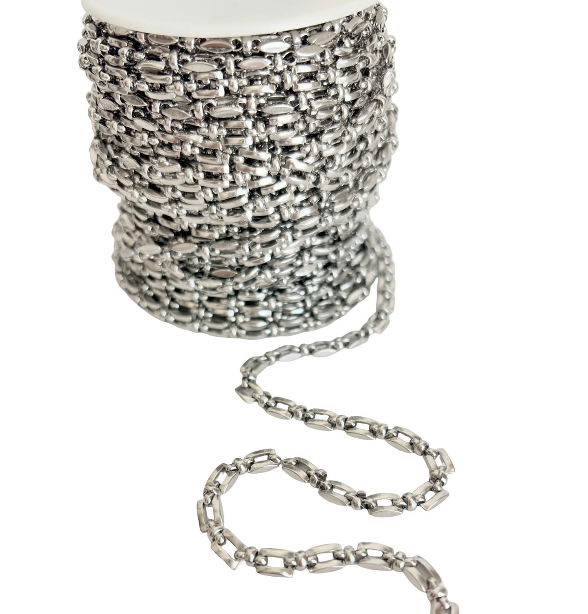 5mm x 7mm Stainless Steel Rectangular Link Chain • Sold by the Foot