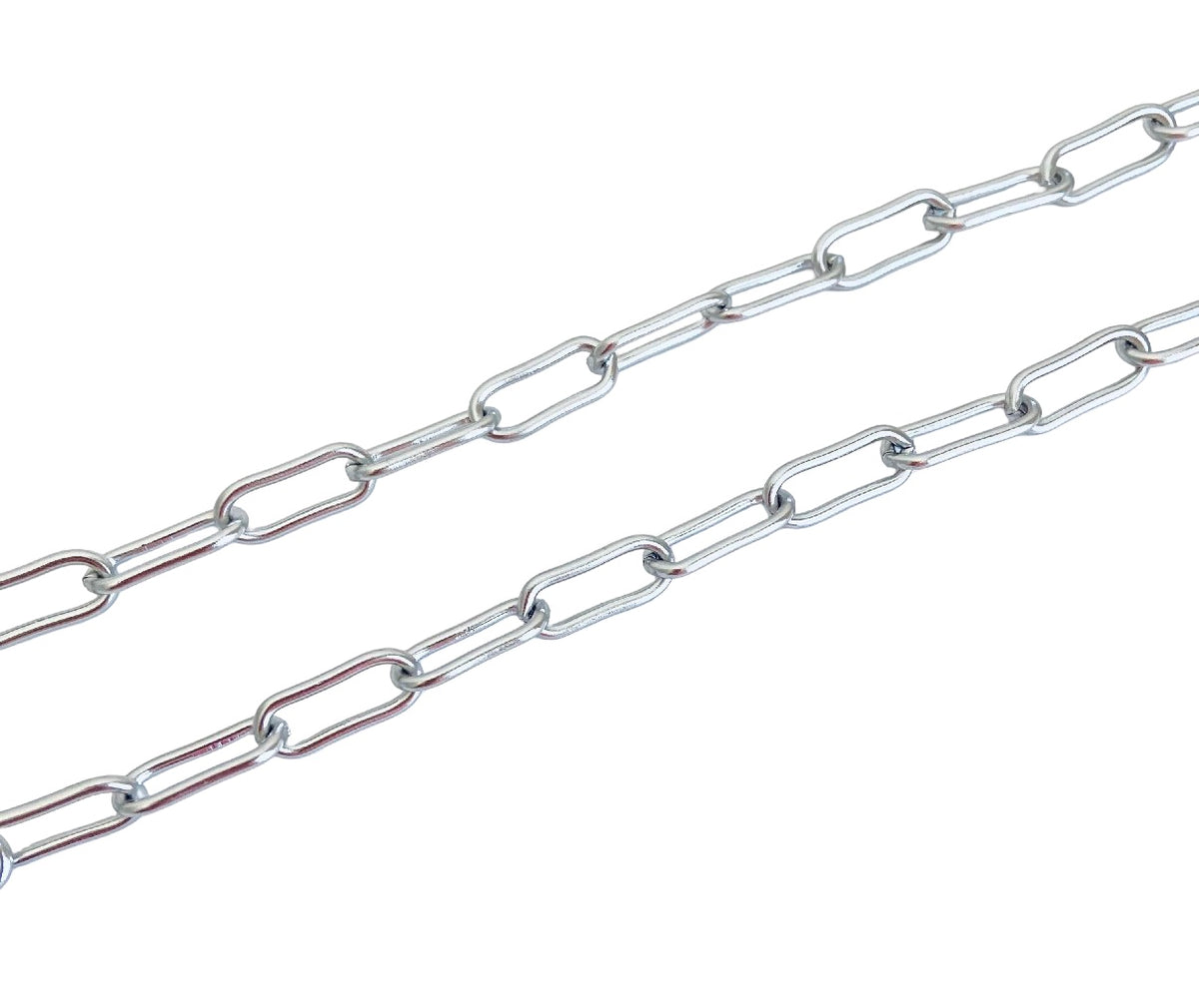 7x17mm Stainless Steel Paperclip Chain • Sold by the Foot