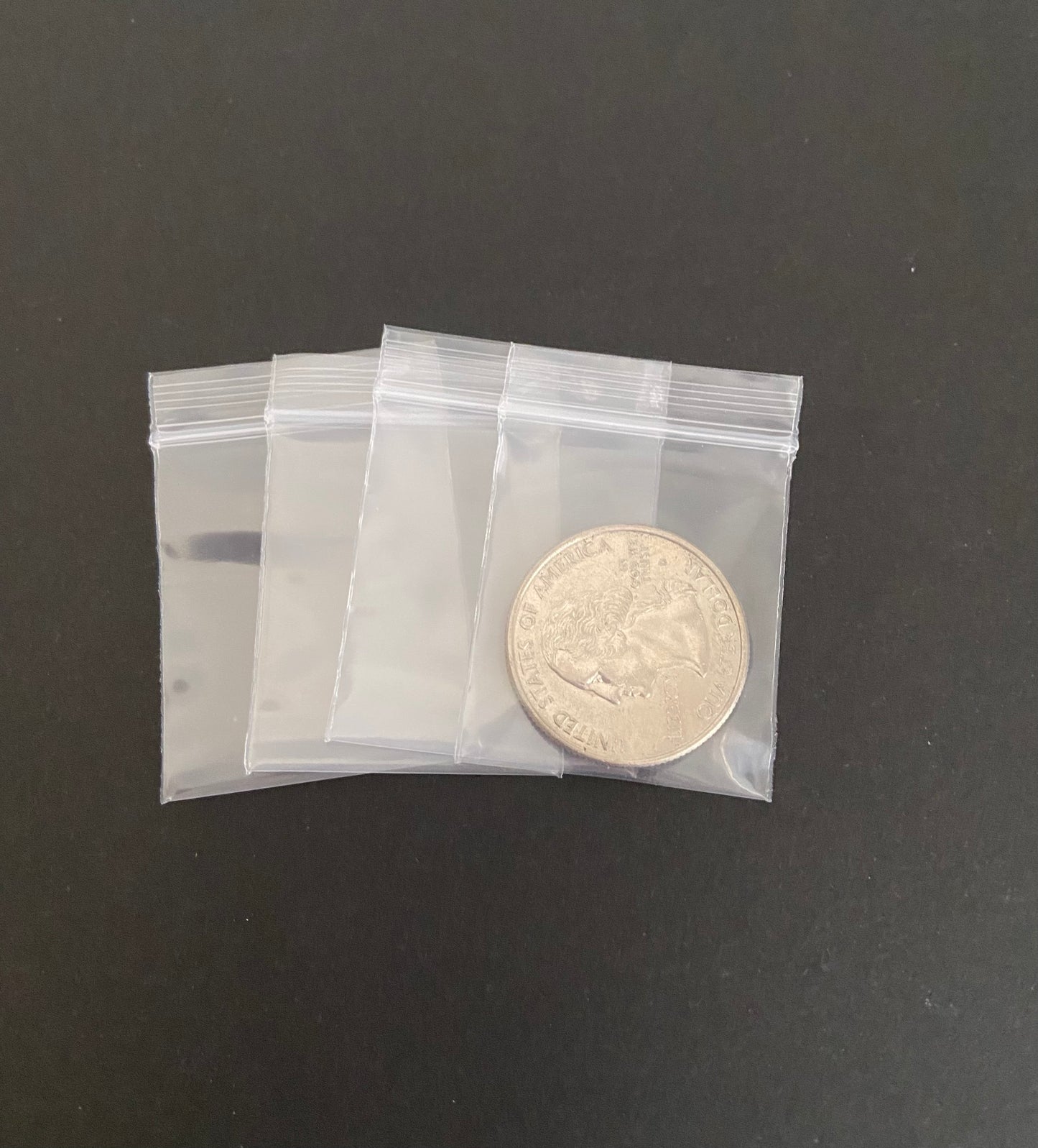 Tiny Clear Resealable Plastic Zip Bags • 1 3/8" x 1 1/4"