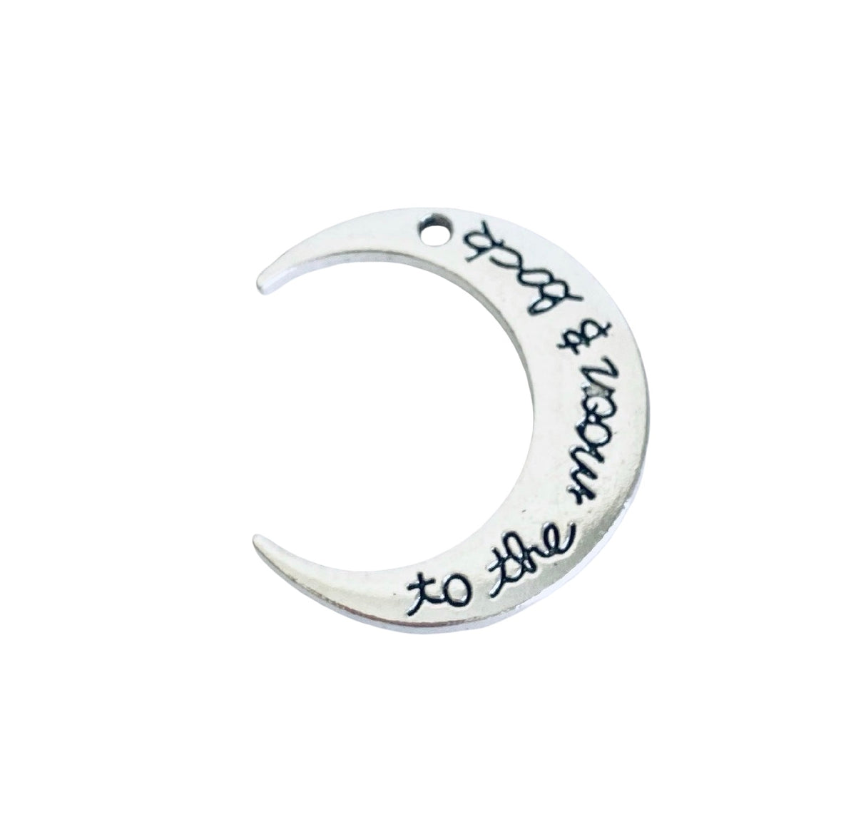 Base Metal Large Crescent Moon Charm