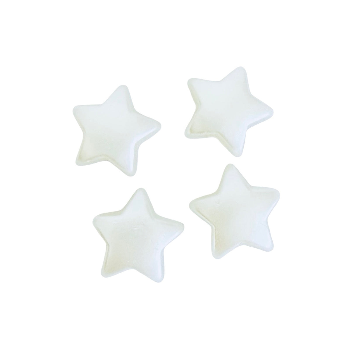 Faux Pearl Puffy Star Beads for Jewelry Making • 12mm or 14mm