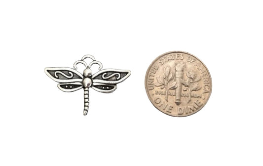 Base Metal Small Dragonfly Charm