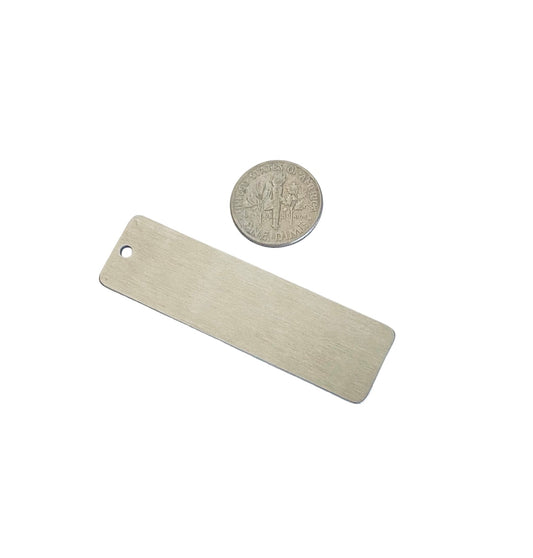 Matte Stainless Steel Long Bar Blank • 16mm x 56mm