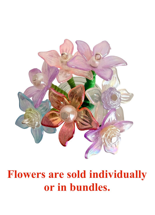 2.5" Handmade Beaded Bauhinia Flowers