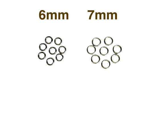 Thick Stainless Steel Jump Rings • 6mm or 7mm