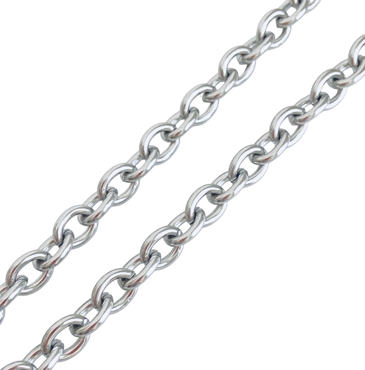 8x10mm Chunky Stainless Steel Oval Chain • Sold by the Foot