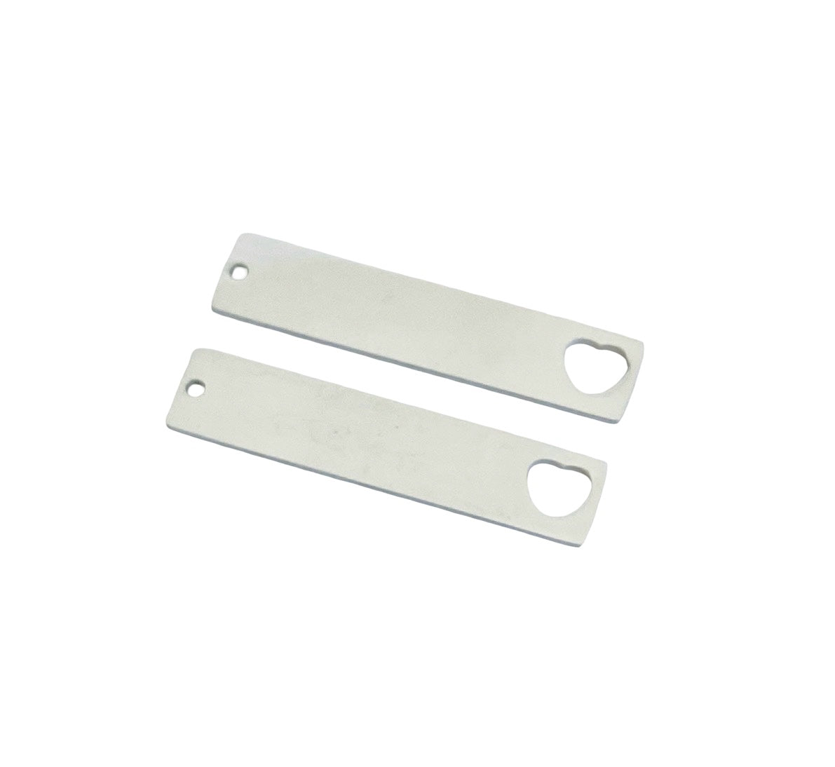 Shiny Stainless Steel Long Bar Blank with Heart Cutout • 6mm x 32mm
