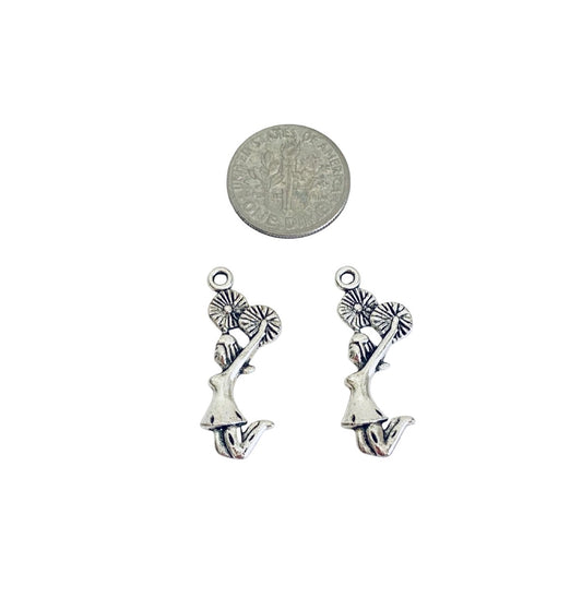 Base Metal Cheerleader Charm