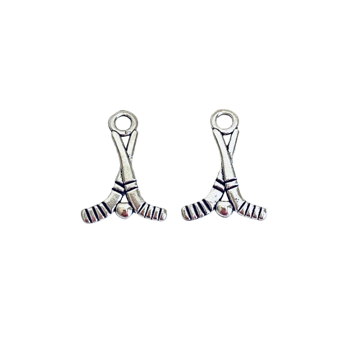 Base Metal Hockey Sticks Charms
