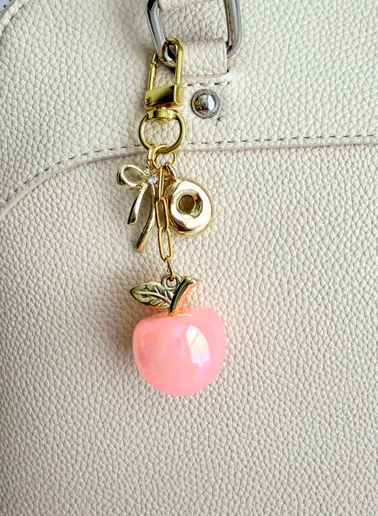 Personalized Apple or Strawberry Bag Charm