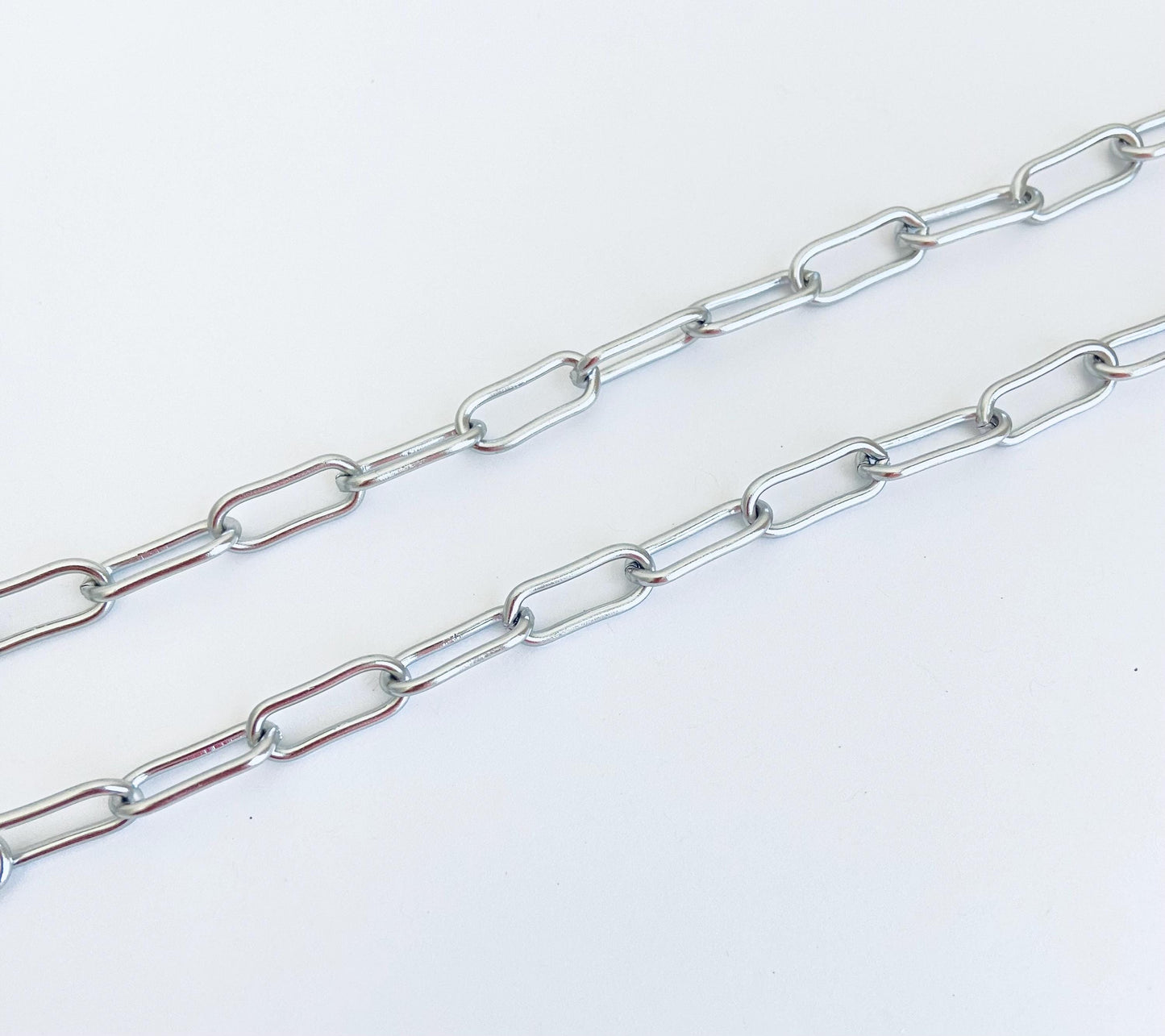 7x17mm Stainless Steel Paperclip Chain for Jewelry Making • Large Paperclip Link Chain for Necklaces, Bracelets & DIY Jewelry
