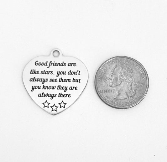 LARGE Stainless Steel Friendship Charm